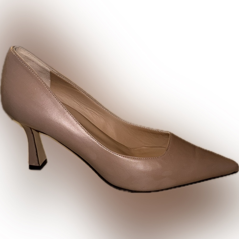 Brown’s Couture Beige Amour Heels Size 7 leather & rubber soles made in Italy - Picture 6 of 13
